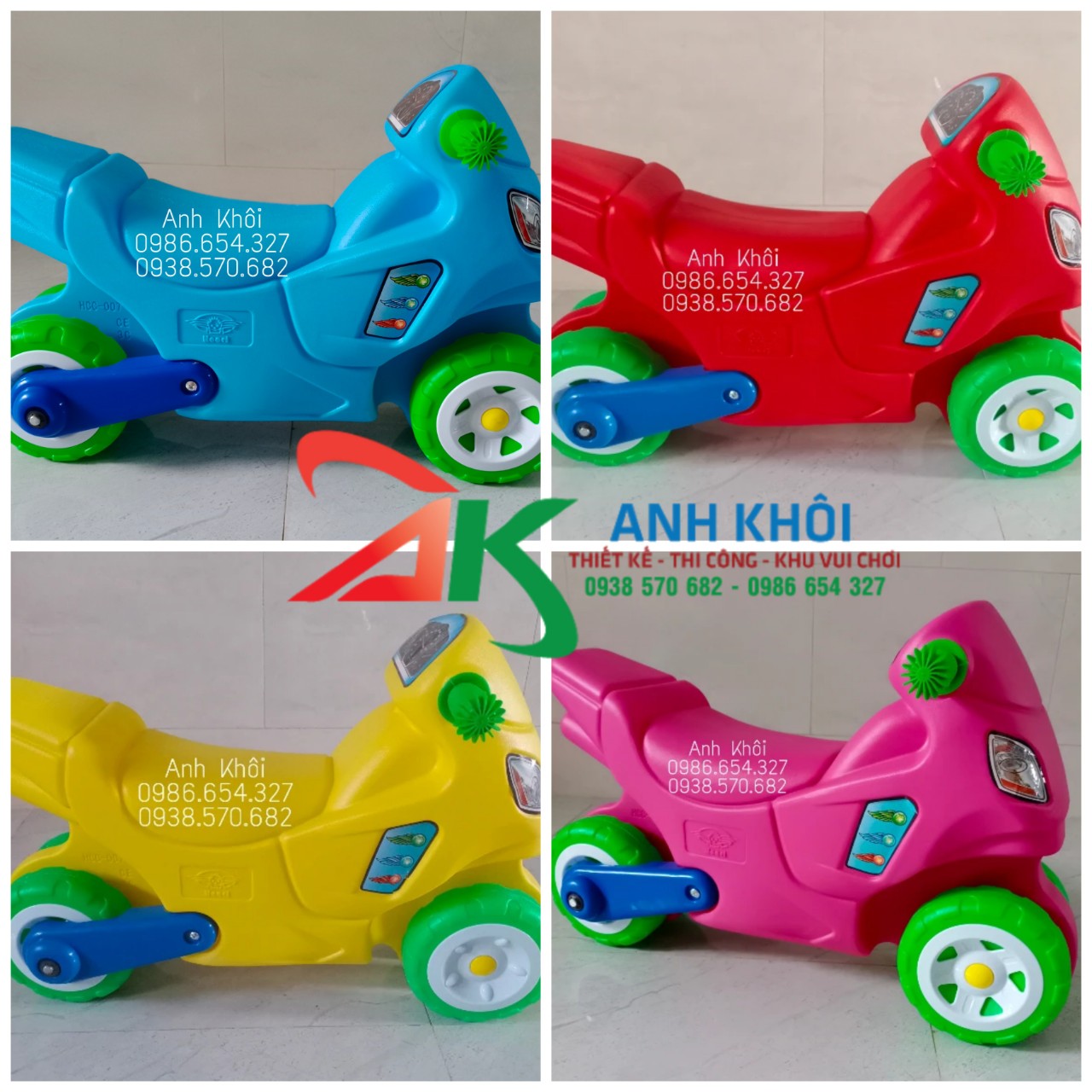 XE CHÒI MOTO NHIỀU MÀU